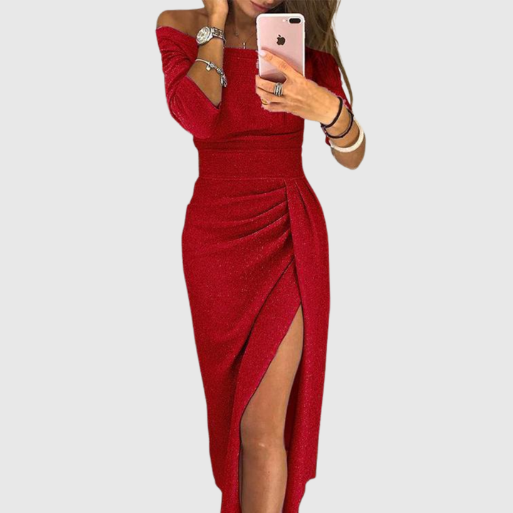 Evalora - Zarif Günlük Midi Elbise