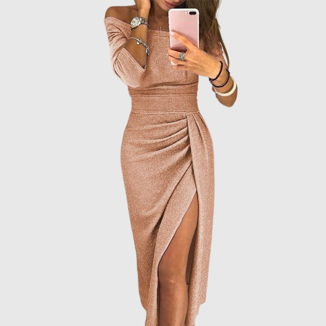 Evalora - Zarif Günlük Midi Elbise