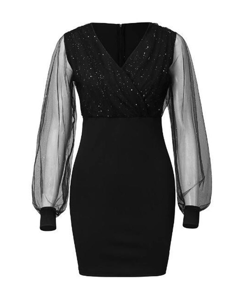 Enyella - Zarif Günlük Mesh Elbise