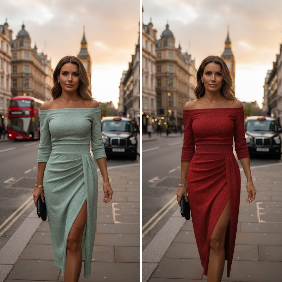 Evalora - Zarif Günlük Midi Elbise