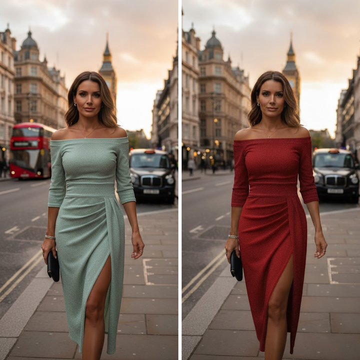 Evalora - Zarif Günlük Midi Elbise